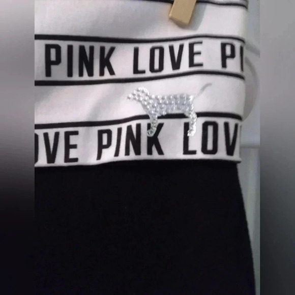 vs PINK bling foldover cropped leggings X-small NWOT - Picture 1 of 6